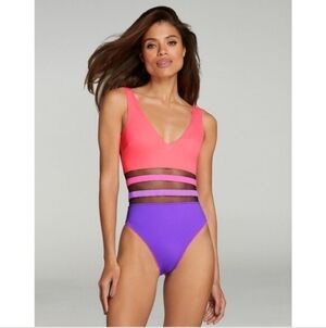 Agent Provocateur Zenya Women's Pink and Purple One-Piece Swimsuit